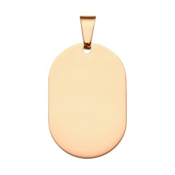 BALCANO - Dog Tag / Kerekített téglalap alakú gravírozható nemesacél medál 18K rozé arany bevonattal