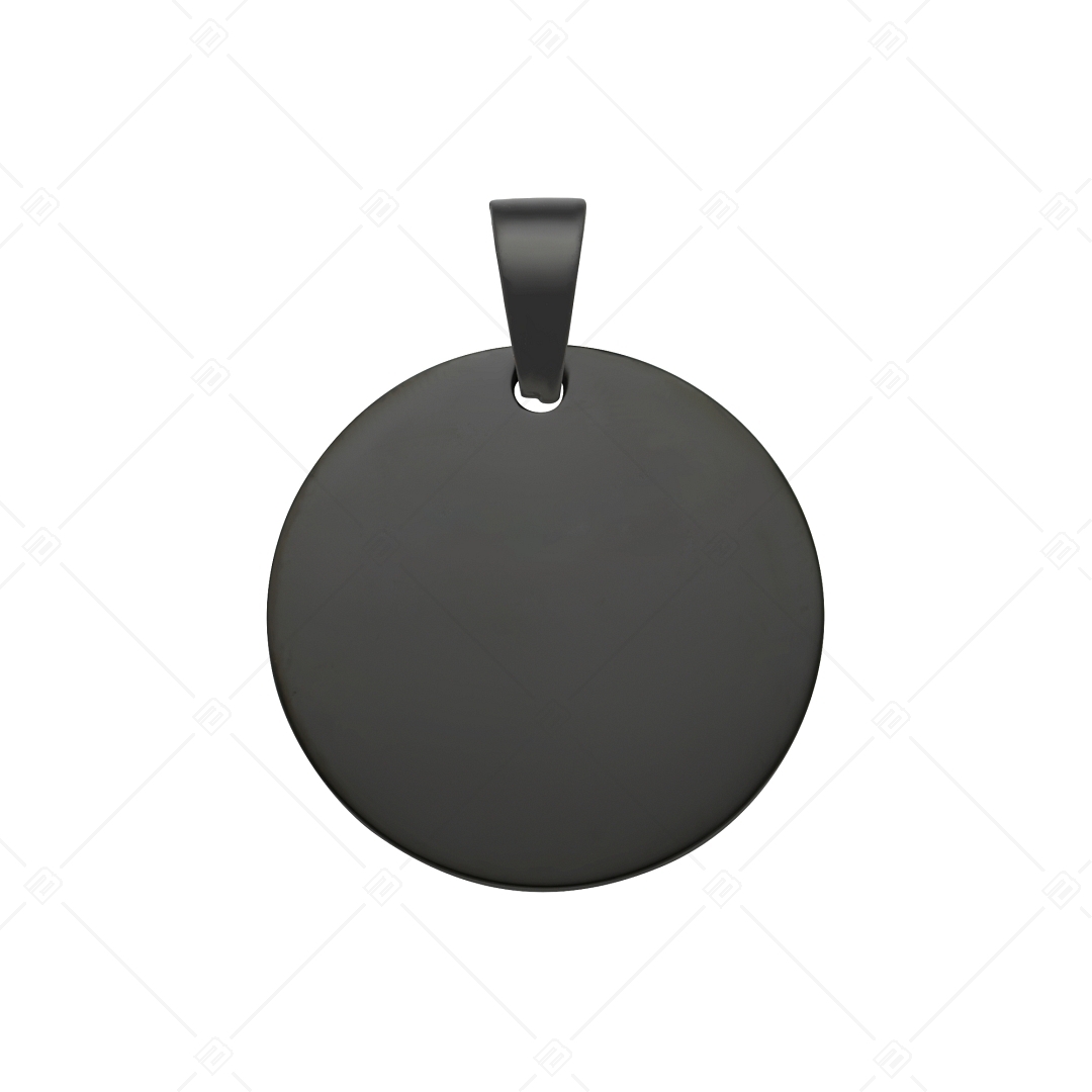 BALCANO - Rota / Kör alakú gravírozható nemesacél medál fekete PVD bevonattal