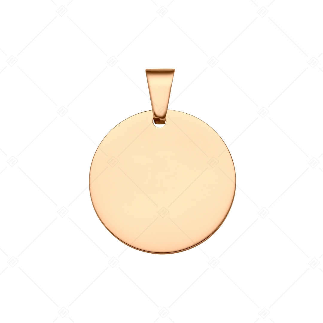 BALCANO - Rota / Kör alakú gravírozható nemesacél medál 18K rozé arany bevonattal (242101EG96)