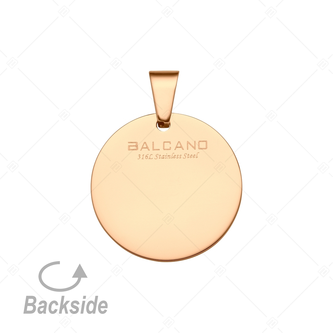 BALCANO - Rota / Kör alakú gravírozható nemesacél medál 18K rozé arany bevonattal (242101EG96)