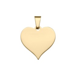 BALCANO - Heart / Szív alakú gravírozható nemesacél medál 18K arany bevonattal