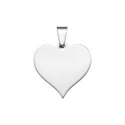 BALCANO - Heart / Szív alakú gravírozható nemesacél medál magasfényű polírozással