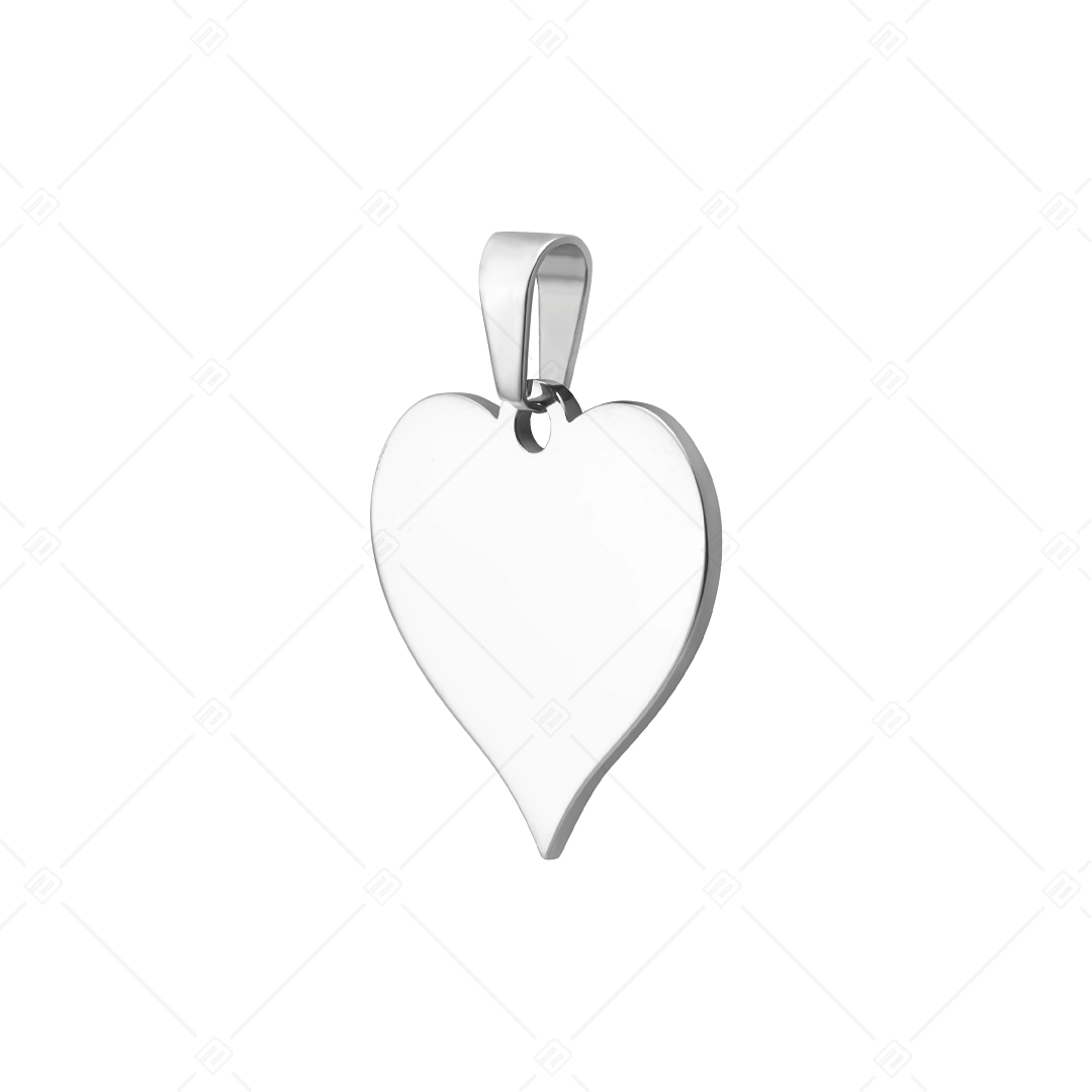 BALCANO - Heart / Szív alakú gravírozható nemesacél medál magasfényű polírozással (242102EG97)