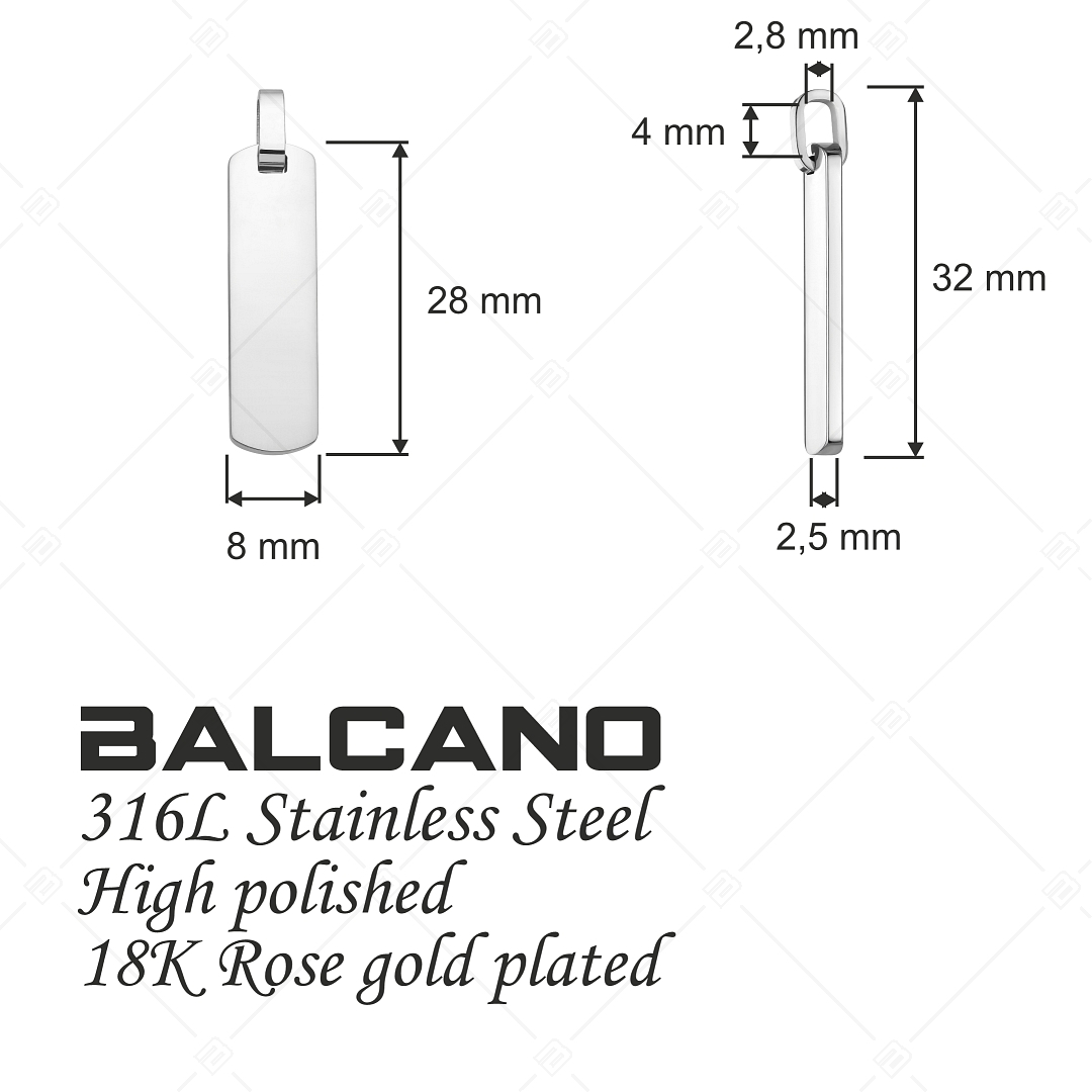 BALCANO - Steve / Gravírozható nemesacél medál magasfényű polírozással (242105BC97)