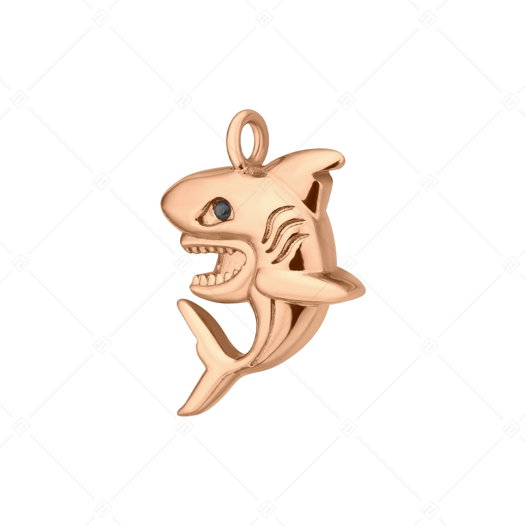 BALCANO - Shark / Cápa formájú nemesacél medál 18K rozé arany bevonattal (242207BC96)