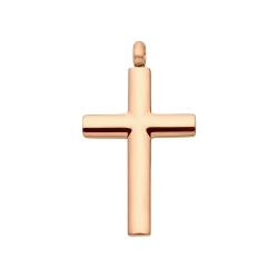 BALCANO - Croce / Kereszt alakú medál, 18K rozé arany bevonattal
