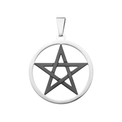 BALCANO - Pentagram / Ötágú csillag medál, fekete PVD bevonattal