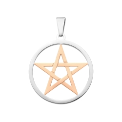BALCANO - Pentagram / Ötágú csillag medál, 18K rozé arany bevonattal
