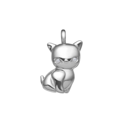 BALCANO - Kitty / Kiscica alakú nemesacél medál cirkóniával, magasfényű polírozással