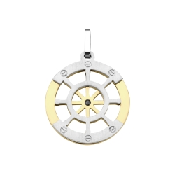 BALCANO - Sailor / Kormánykerék alakú medál, 18K arany bevonattal