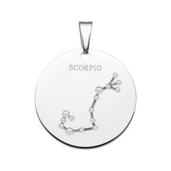BALCANO - Zodiac / Csillagkép horoszkópos medál cirkónia drágakövekkel és magasfényű polírozással - Skorpió