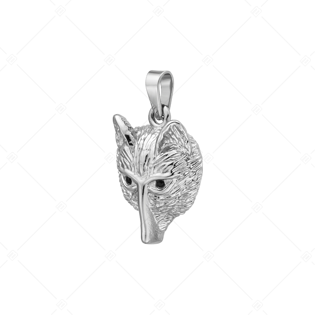 BALCANO - Wolf / Nemesacél farkas fej medál cirkónia drágakövekkel és magasfényű polírozással (242234BC97)