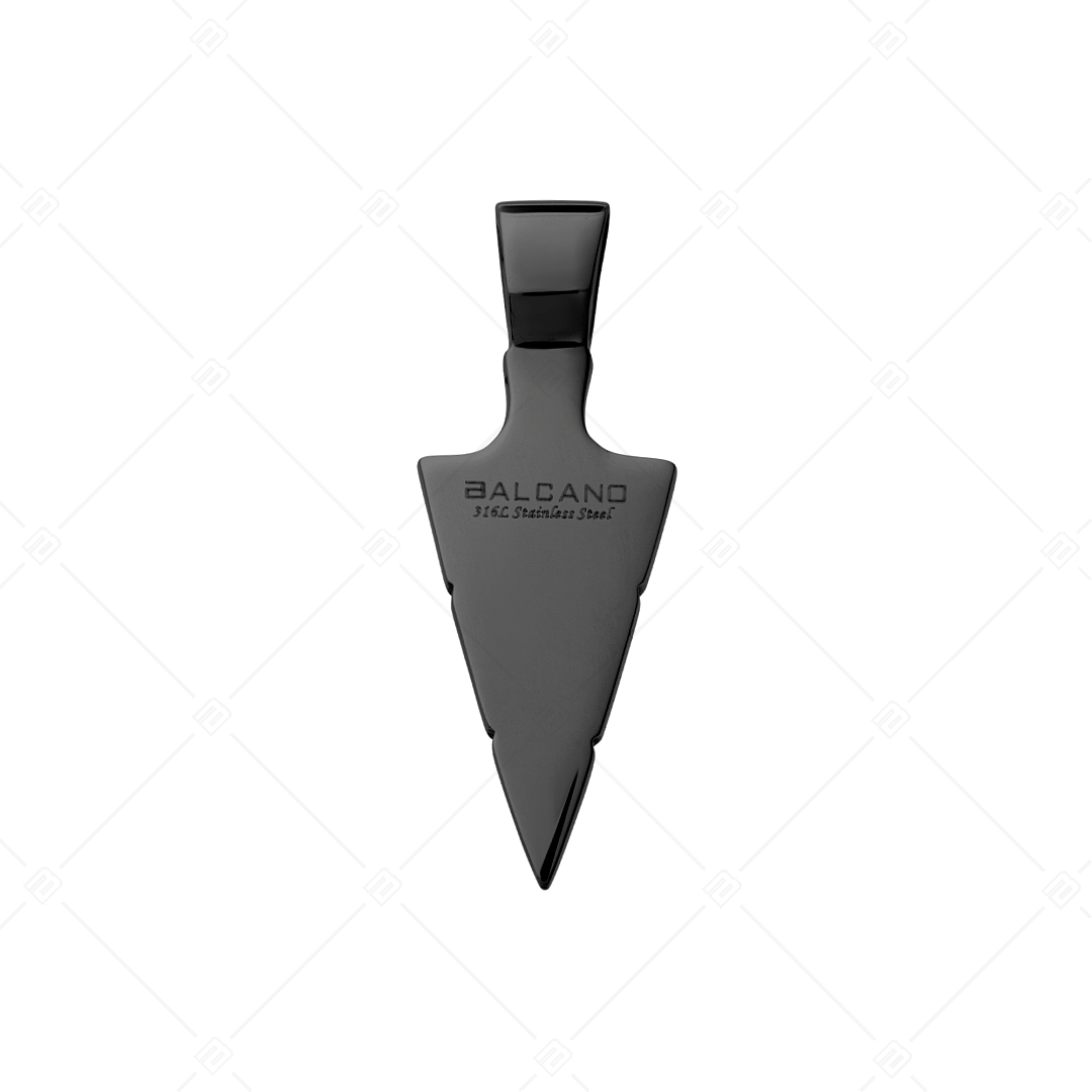BALCANO - Arrow / Nemesacél nyílhegy medál magasfényű polírozással és fekete PVD bevonattal (242267BC11)