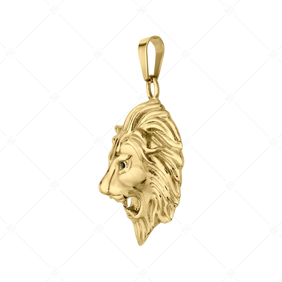 BALCANO - Lion / Oroszlánfej alakú nemesacél medál 18K arany bevonattal és cirkóniával (242271BC88)