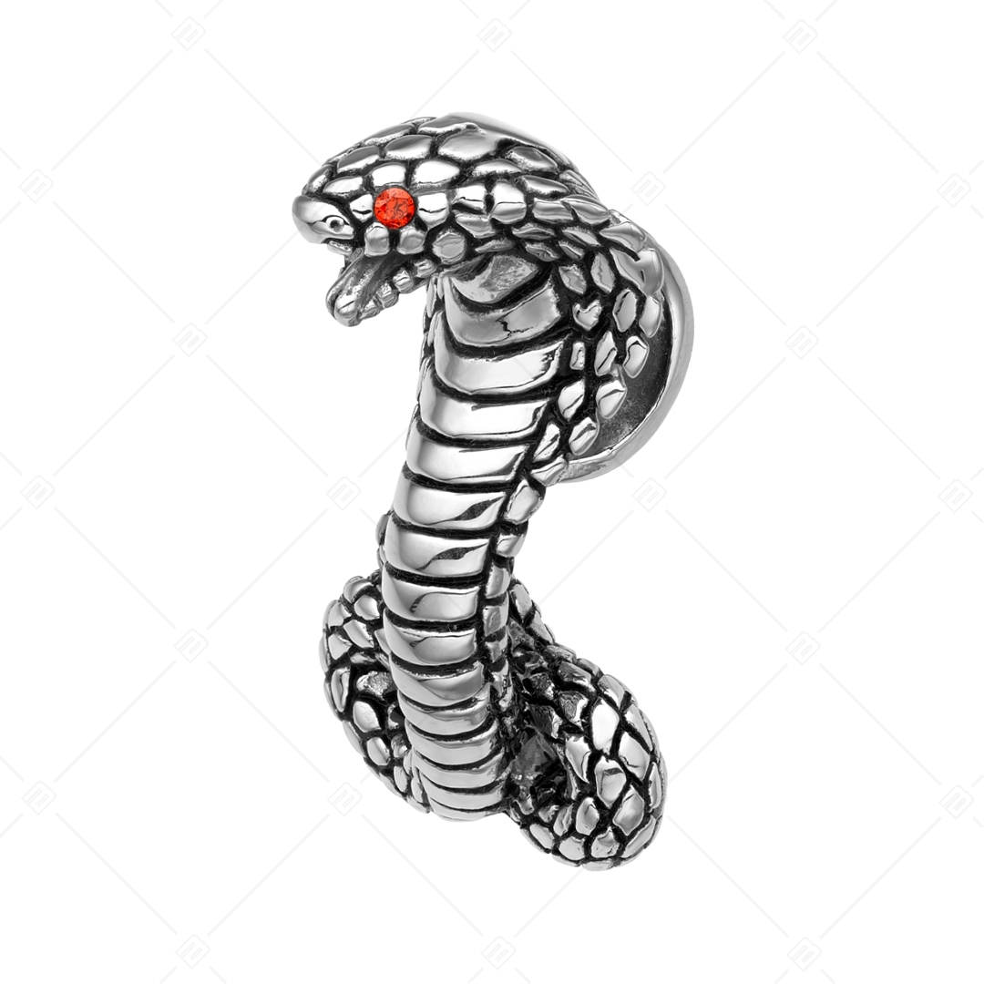 BALCANO - Cobra / Nemesacél kobra medál cirkónia drágakövekkel és magasfényű polírozással (242281BC97)