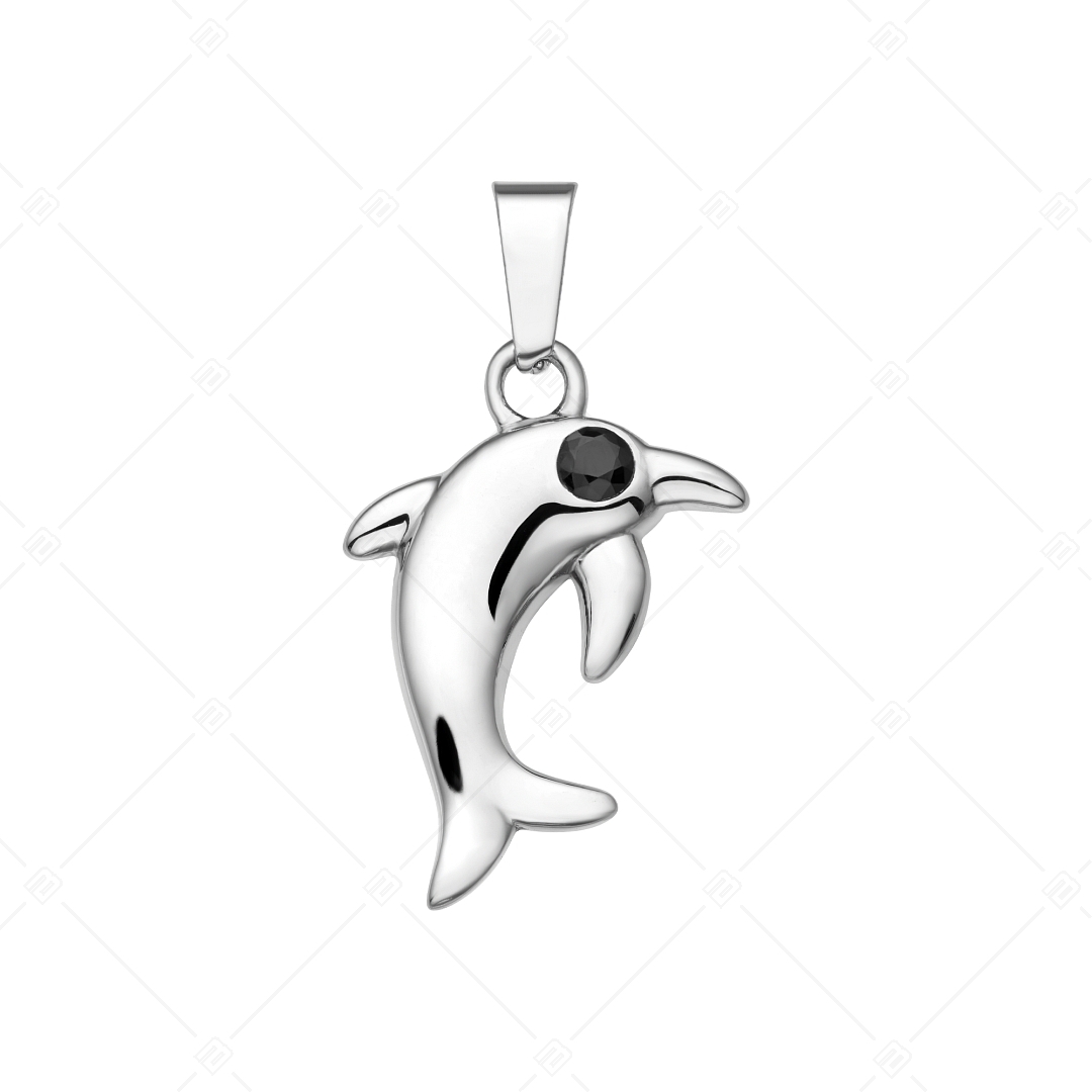 BALCANO - Dolphin / Nemesacél delfin medál cirkónia drágakövekkel és magasfényű polírozással (242282BC97)