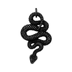 BALCANO - Serpent / Nemesacél kígyó medál fekete PVD bevonattal