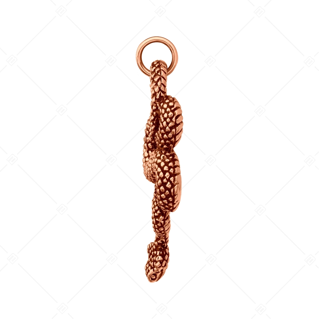 BALCANO - Serpent / Nemesacél kígyó medál 18K rozé arany bevonattal (242283BC96)