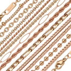 BALCANO - 18K rozé arany bevonatú nemesacél nyakláncok és karláncok – kedvezményes csomagajánlat