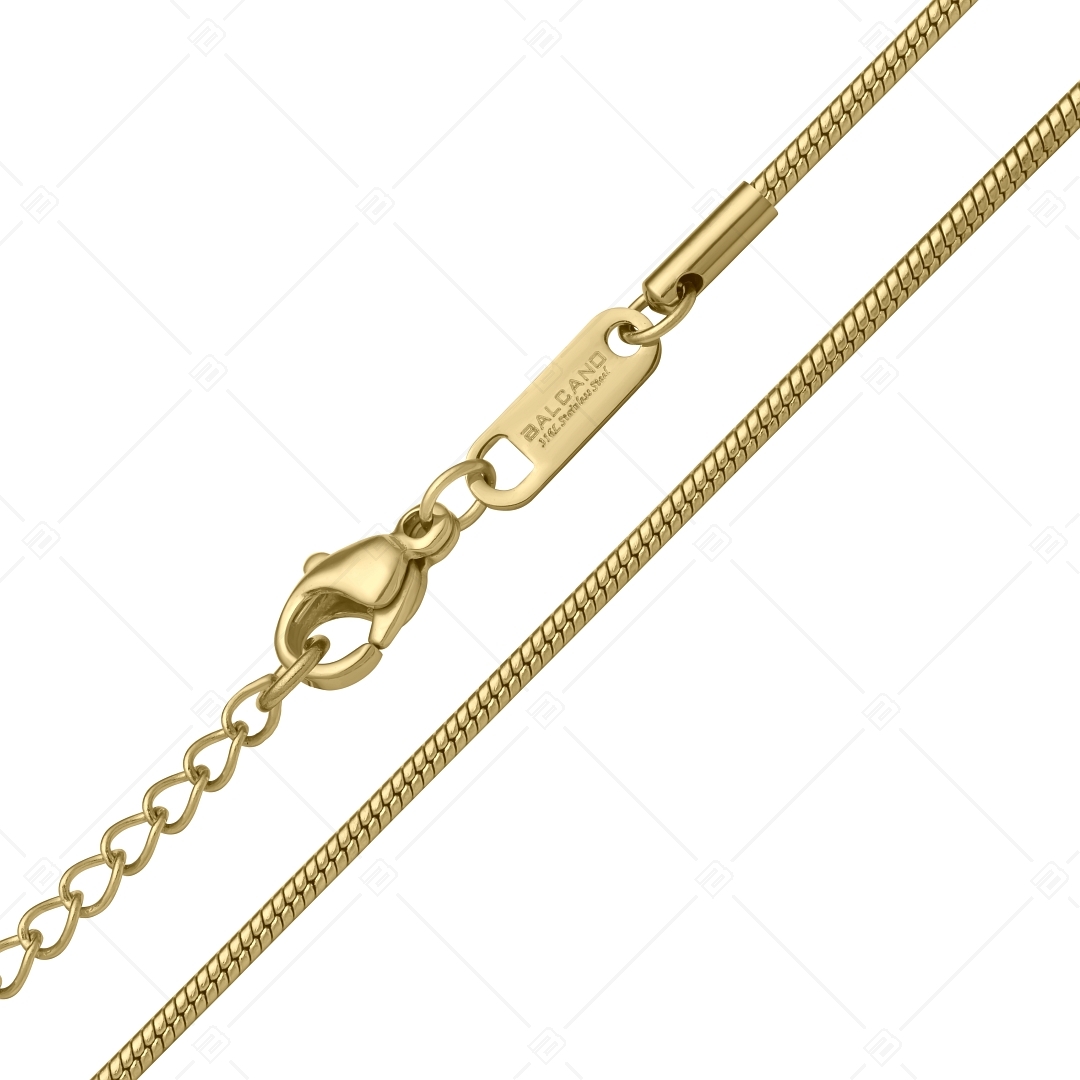 BALCANO - Snake / Nemesacél kígyólánc típusú nyaklánc 18K arany bevonattal - 1,5 mm (341212BC88)