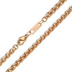 BALCANO - Braided Chain / Fonott láncos nyaklánc 18K rozé arany bevonattal - 4 mm
