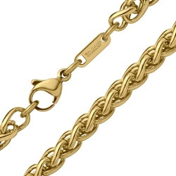 BALCANO - Braided Chain / Fonott láncos nyaklánc 18K arany bevonattal - 6 mm