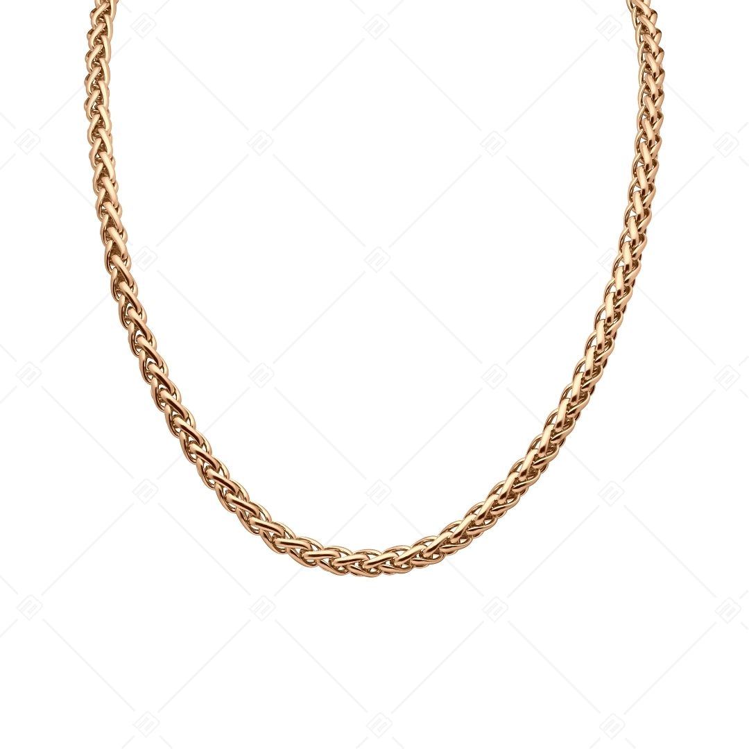BALCANO - Braided Chain / Fonott láncos nyaklánc 18K rozé arany bevonattal- 6 mm (341218BC96)