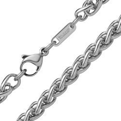 BALCANO - Braided Chain / Fonott láncos nyaklánc magasfényű polírozással - 6 mm
