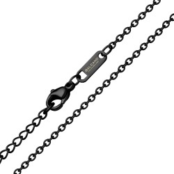 BALCANO - Cable Chain / Anker nyaklánc fekete PVD bevonattal - 2 mm
