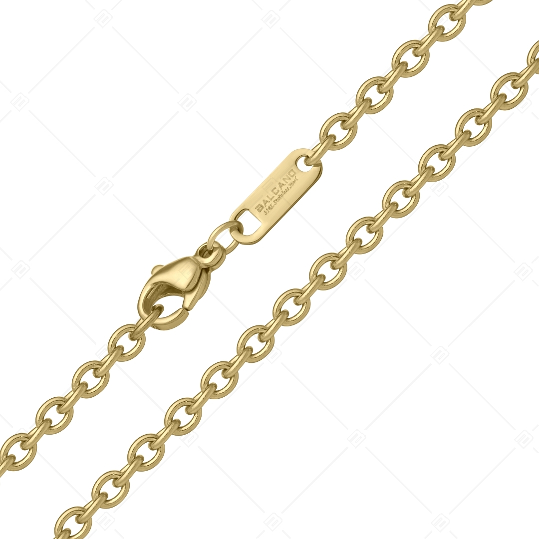 BALCANO - Cable Chain / Anker nyaklánc 18K arany bevonattal - 3 mm (341235BC88)