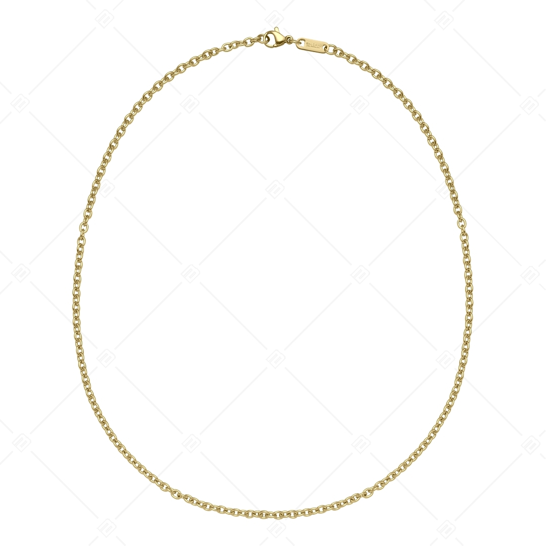 BALCANO - Cable Chain / Anker nyaklánc 18K arany bevonattal - 3 mm (341235BC88)