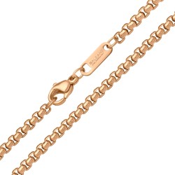 BALCANO - Rounded Venetian / Kerekített velencei kocka nyaklánc 18K rozé arany bevonattal - 3 mm