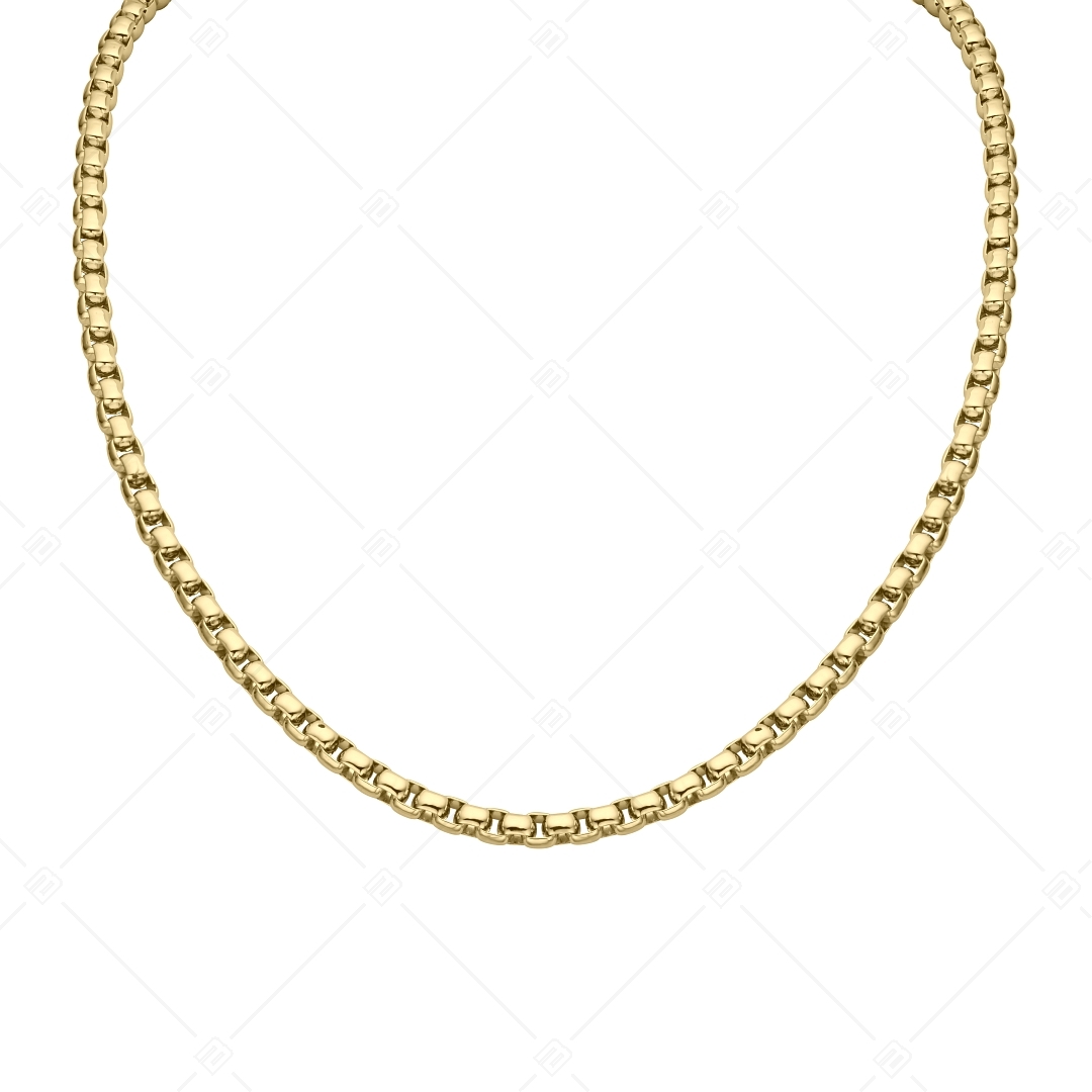 BALCANO - Rounded Venetian Chain / Kerekített szemes velencei kocka nyaklánc 18K arany bevonattal - 5 mm (341247BC88)