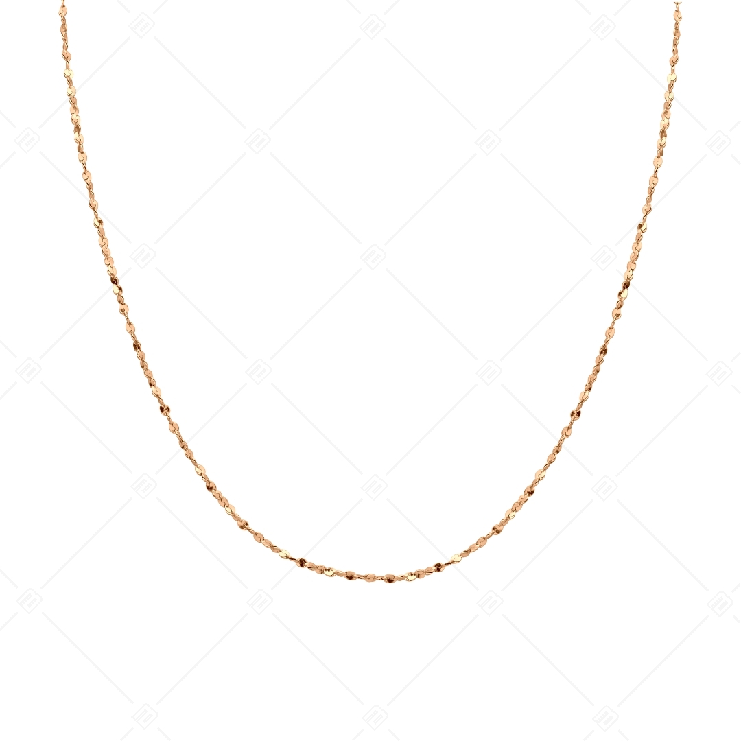 BALCANO - Twisted Serpentin /  Nemesacél csavart szerpentin nyaklánc 18K rozé arany bevonattal - 1,5 mm (341282BC96)