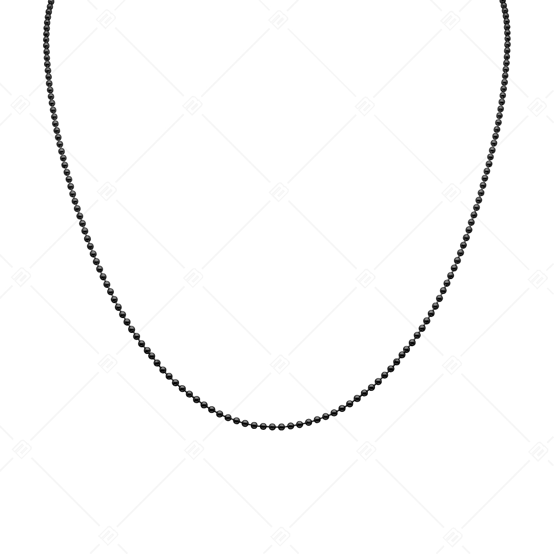 BALCANO - Ball Chain / Nemesacél bogyós nyaklánc fekete PVD  bevonattal - 1,5 mm (341312BC11)
