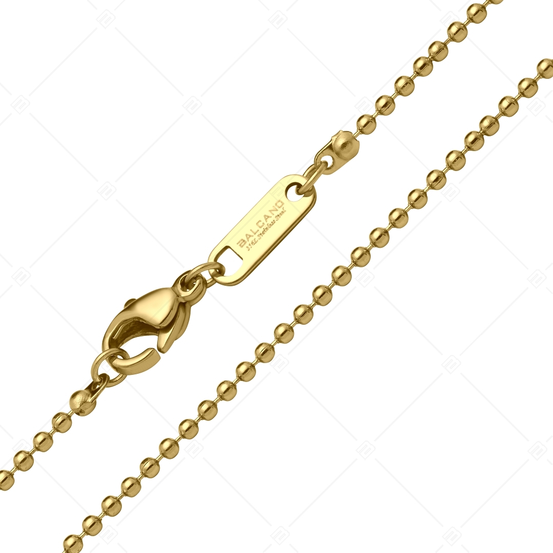 BALCANO - Ball Chain / Nemesacél bogyós nyaklánc 18K arany bevonattal - 1,5 mm (341312BC88)