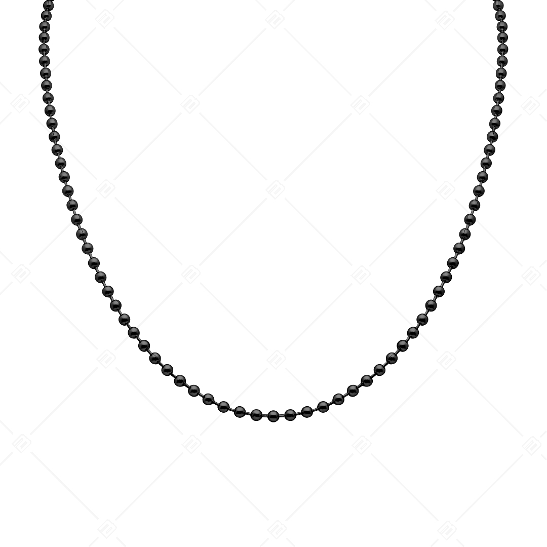 BALCANO - Ball Chain / Nemesacél bogyós nyaklánc fekete PVD bevonattal - 3 mm (341315BC11)
