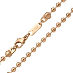 BALCANO - Ball Chain / Bogyós nyaklánc 18K rozé arany bevonattal - 3 mm