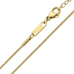 BALCANO - Square Snake Chain / Szögletes kígyólánc típusú nyaklánc 18K arany bevonattal - 1 mm