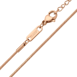 BALCANO - Square Snake Chain / Szögletes kígyólánc típusú nyaklánc 18K rozé arany bevonattal- 1,2 mm