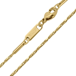 BALCANO - Twisted Cobra / Nemesacél csavart kobra lánc típusú nyaklánc 18K arany bevonattal - 1,35 mm