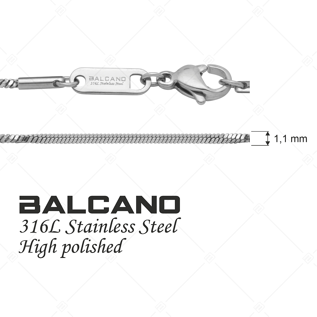 BALCANO - Fancy / Nemesacél fantázia nyaklánc magasfényű polírozással - 1,1 mm (341370BC97)