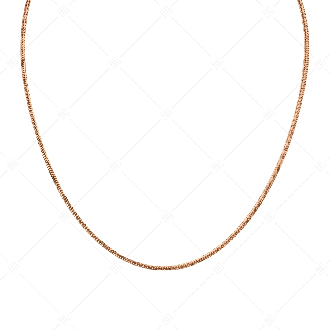 BALCANO - Foxtail / Nemesacél rókafark típusú nyaklánc 18K rozé arany bevonattal - 1,5 mm (341382BC96)