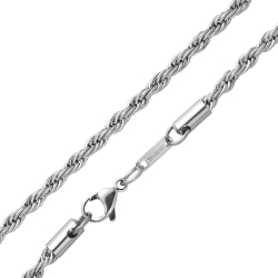 BALCANO - Rope / Kötél lánc típusú nyaklánc magasfényű polírozással - 4 mm
