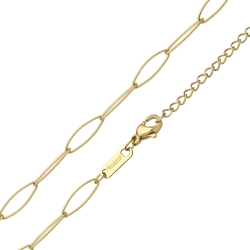 BALCANO - Marquise / Nemesacél márkíz típusú nyaklánc 18K arany bevonattal - 5 mm