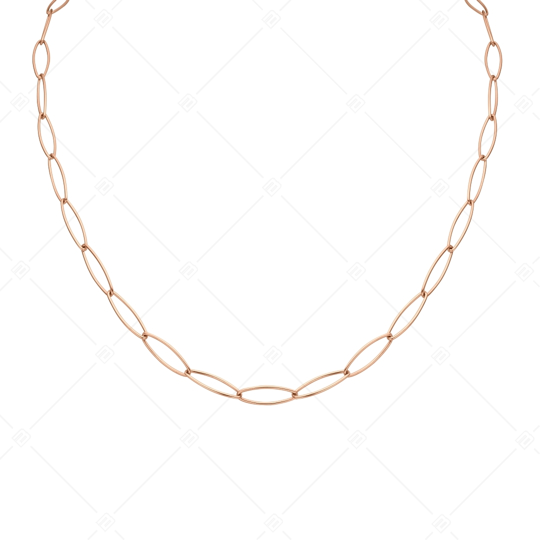 BALCANO - Marquise / Nemesacél márkíz típusú nyaklánc 18K rozé arany bevonattal - 5 mm (341447BC96)