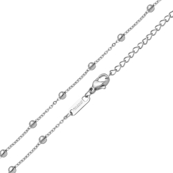 BALCANO - Beaded Cable / Nemesacél bogyós anker nyaklánc magasfényű polírozással - 1,5 mm