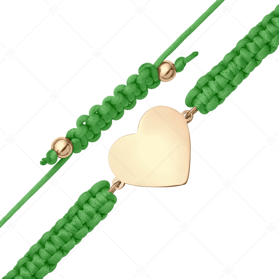 BALCANO - Friendship / Barátság karkötő szív alakú nemesacél gravírozható fejrésszel, 18K rozé arany bevonattal (441052HM96)
