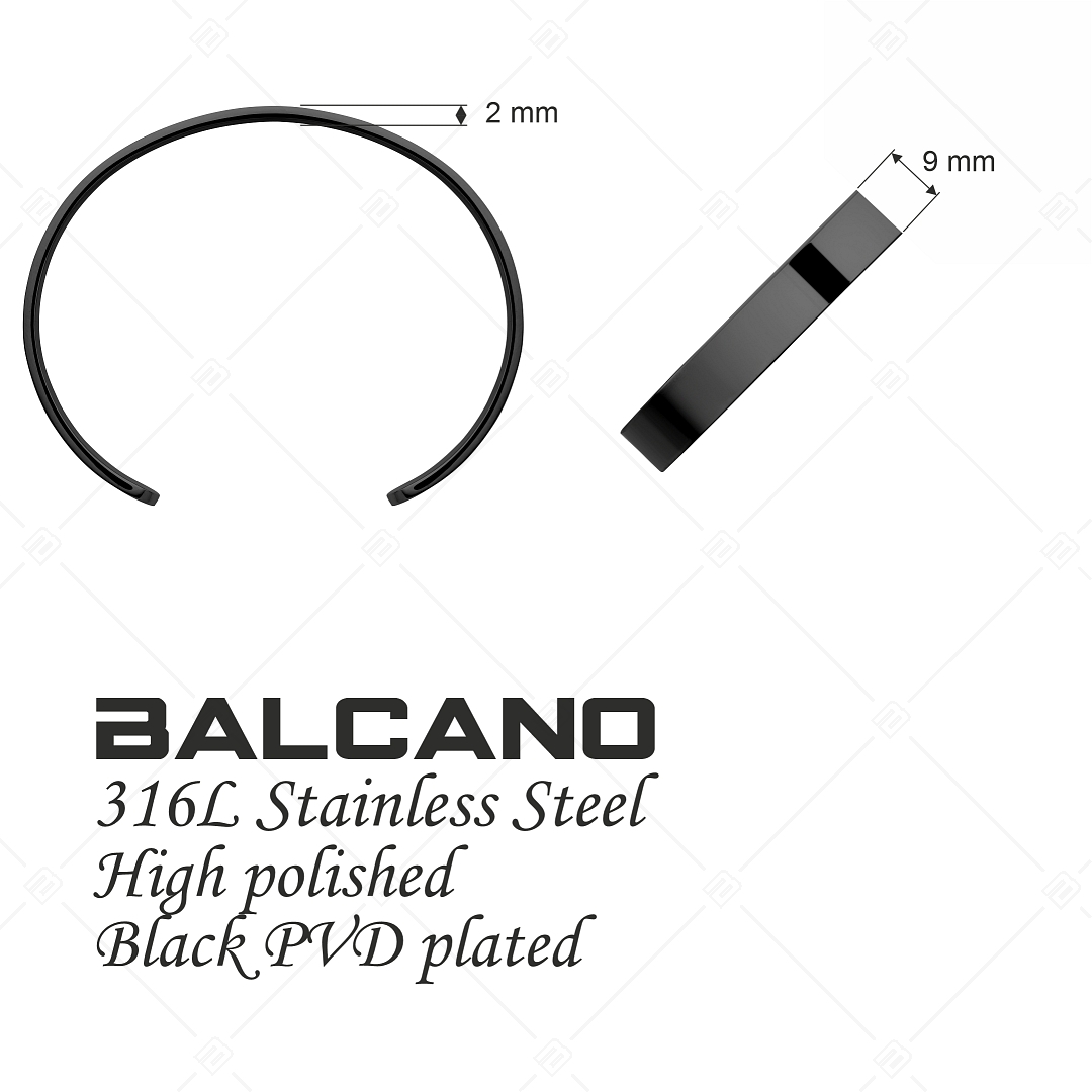 BALCANO - Alex / Nemesacél karperec fekete PVD bevonattal (441195BL11)