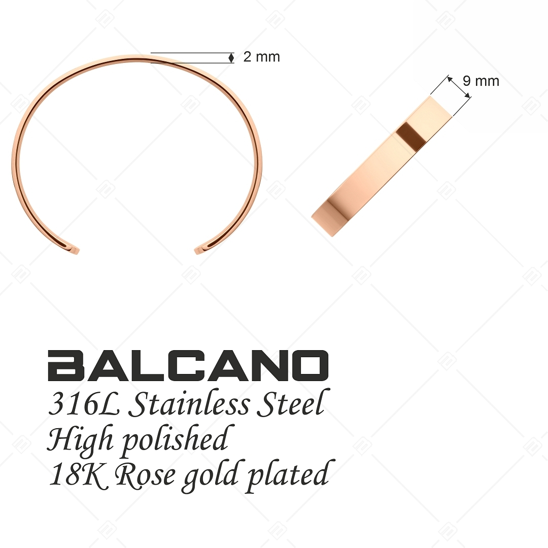 BALCANO - Alex / Nemesacél karperec 18K rozé arany bevonattal (441195BL96)